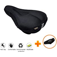 Cubre Sillin Bicicleta Gel-Ancocs Cojin Sillin Bicicleta Velcro para Ajustar Diseño Ergonómico con Profesional Cubierta…